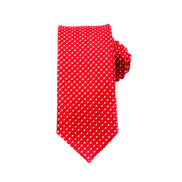 Bright Red Polka Dot Skinny Tie - Suit Lab