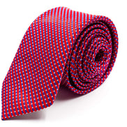 Men's Skinny Tie - Red Multi Stripe