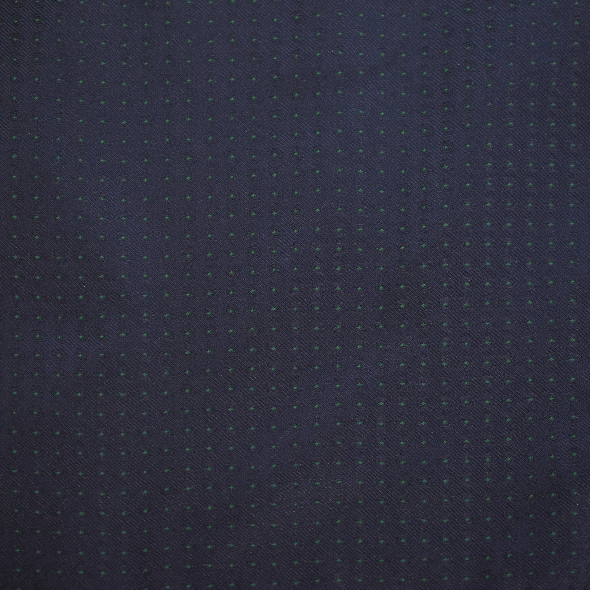 Mens Neck Tie - Navy Green Micro Polkadot