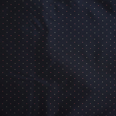 Men's Neck Tie - Navy Pink Micro Polkadot