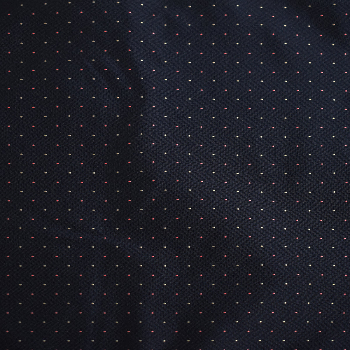 Mens Neck Tie - Navy Pink Micro Polkadot