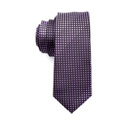 Black with Purple Polka Dots Skinny Tie - Suit Lab