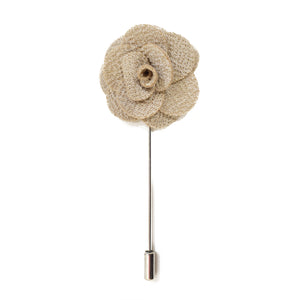 Petal Lapel Pin - Beige
