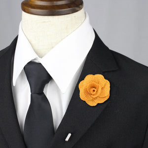 Petal Lapel Pin - Mustard Yellow