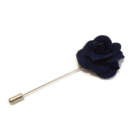 Petal Lapel Pin - Navy Blue