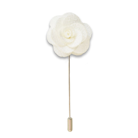 Petal Lapel Pin - White