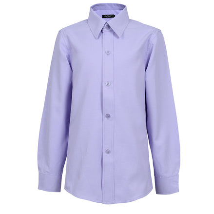 Boys' Purple Textured Dress Shirt