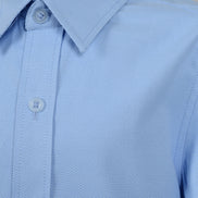 Boys' Blue Textured Dress Shirt