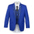 Boys Royal Blue Tuxedo Embroidery Shawl Lapel