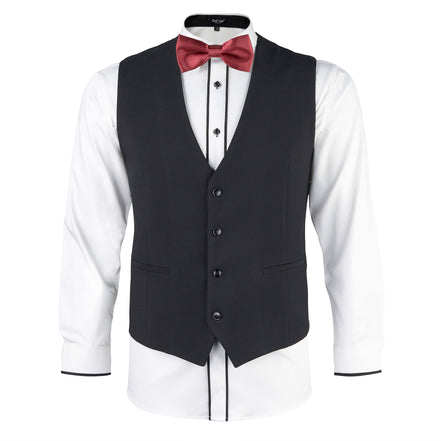 Mens Matte Black 4 Piece Suit