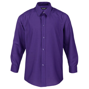 Boys Dark Purple Formal Shirt - Suit Lab