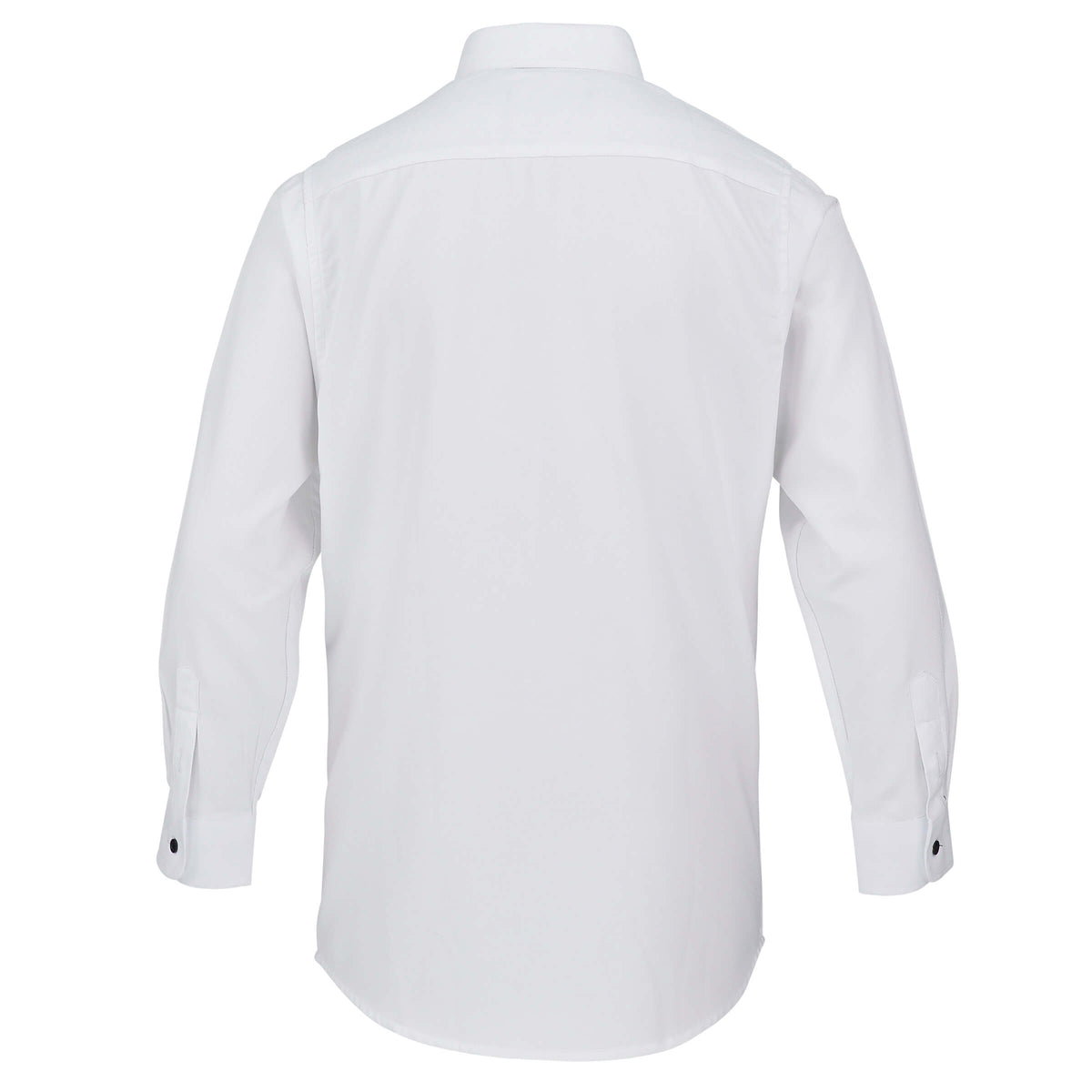 Boys White Formal Shirt Textured with Black Buttons