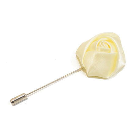 Rose Lapel Pin - Ivory - Suit Lab
