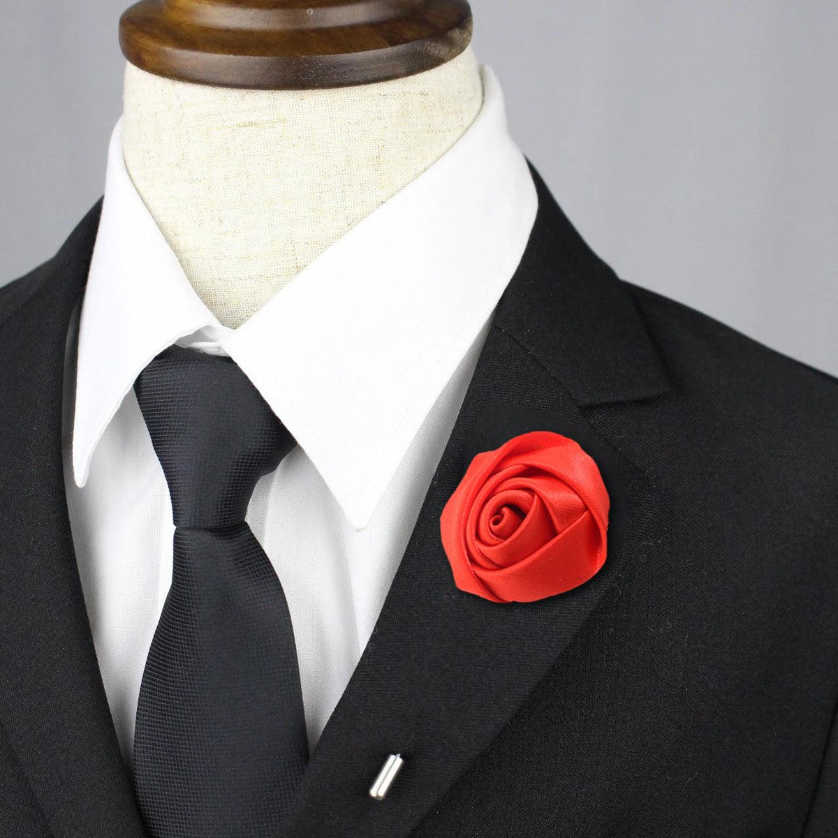 Rose Lapel Pin - Orange - Suit Lab