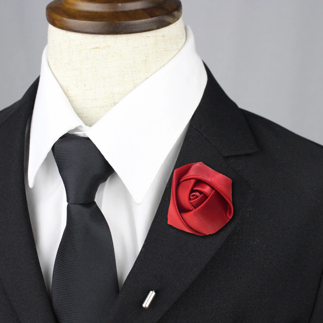 Rose Lapel Pin - Red