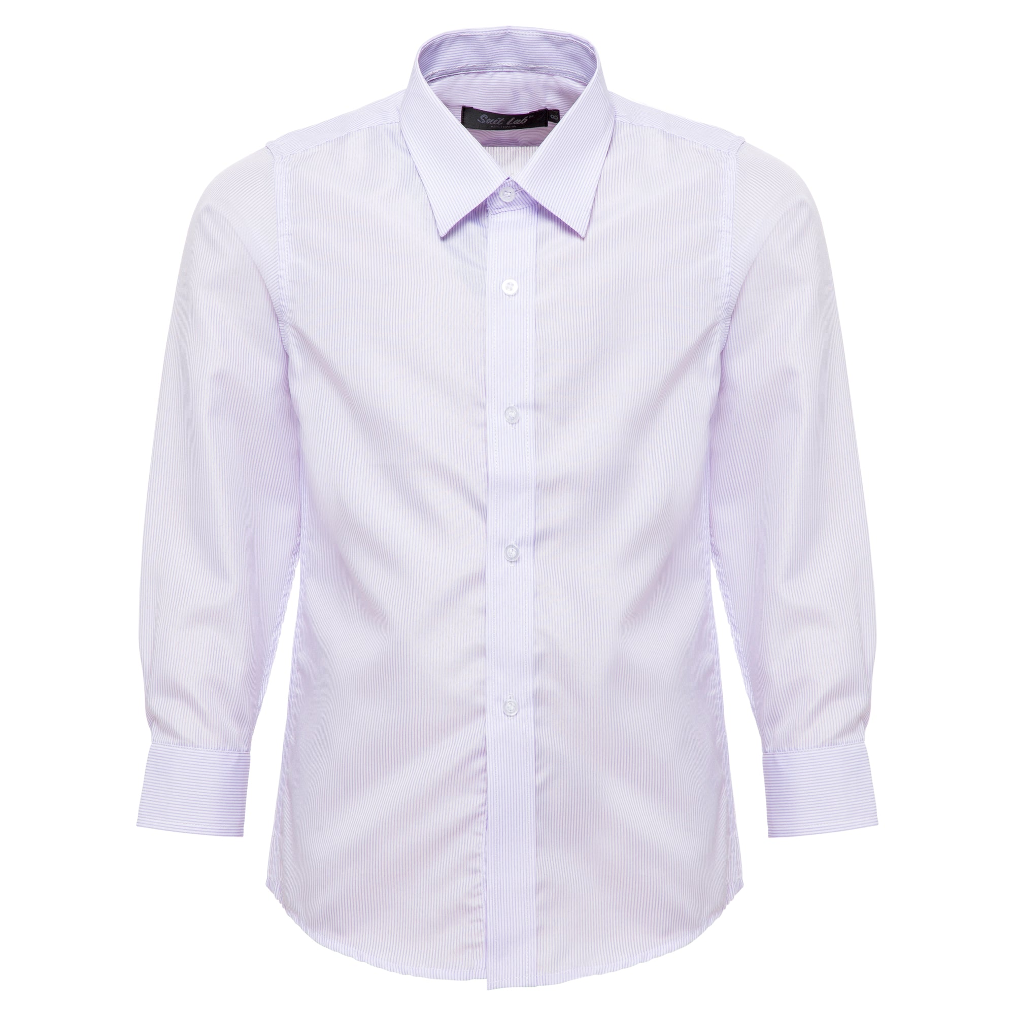 Boys Purple Striped Formal Shirt - Suit Lab
