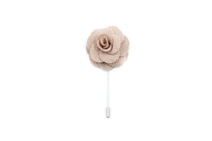 Beige Flower Lapel