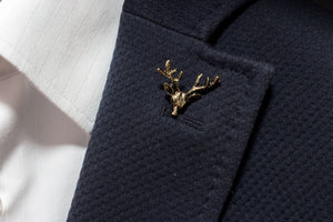 Bronze Deer Head Lapel Pin