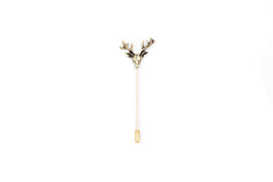 Bronze Deer Head Lapel Pin