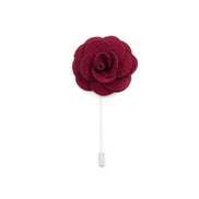 Petal Lapel Pin - Burgundy