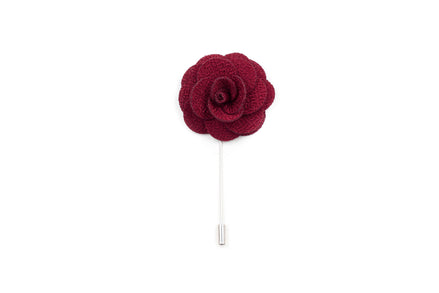 Petal Lapel Pin - Burgundy