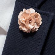 Chrysanthemum Lapel Pin - Champagne