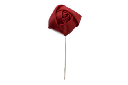 Rose Lapel Pin - Burgundy Red