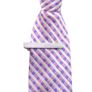 Mini Silver with Pattern Tie Clip