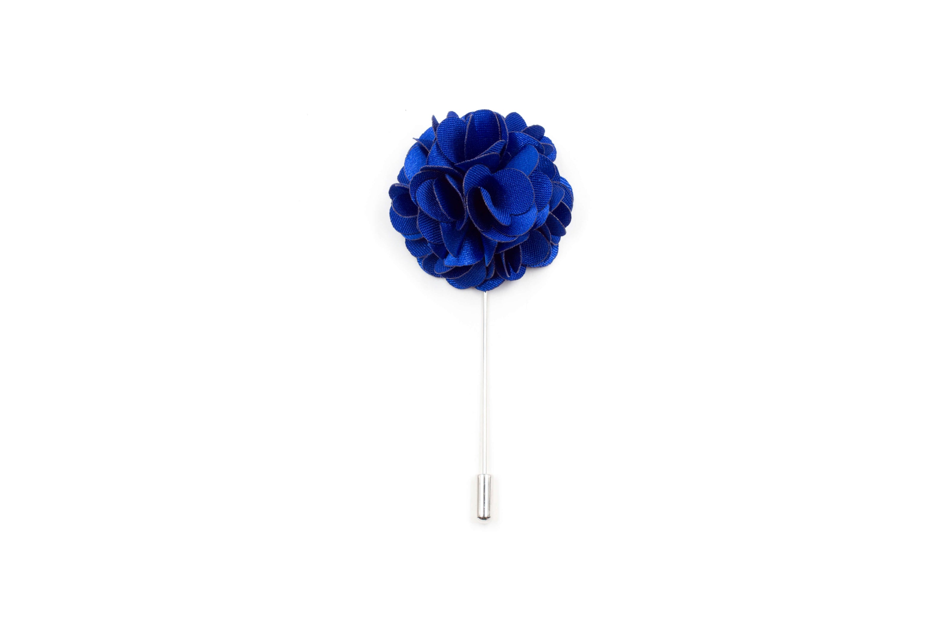 Chrysanthemum Lapel Pin - Electric Blue
