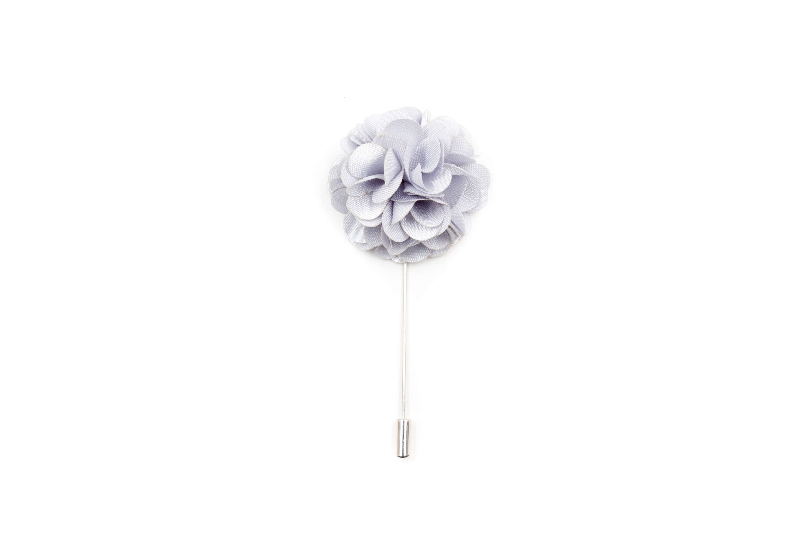 Chrysanthemum Lapel Pin - Light Grey