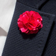 Chrysanthemum Lapel Pin - Hot Pink