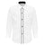 Boys White Formal Shirt With Black Piping Detail