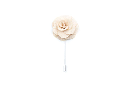 Petal Lapel Pin - Cream