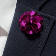 Chrysanthemum Lapel Pin - Magenta Purple
