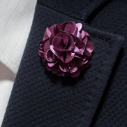 Chrysanthemum Lapel Pin - Mauve Purple