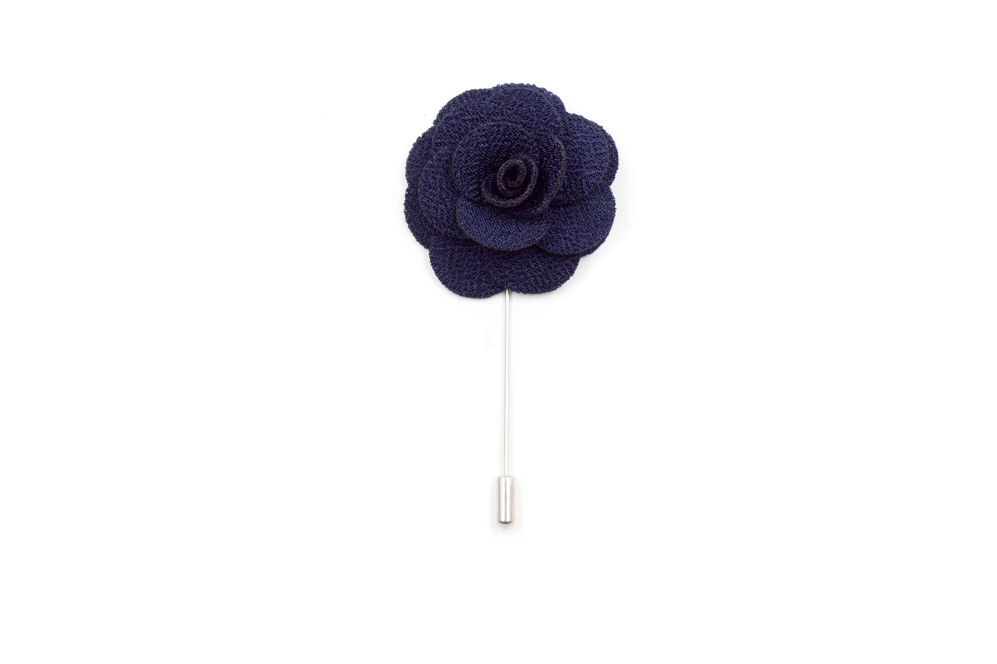Dark Navy Flower Lapel
