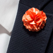 Chrysanthemum Lapel Pin - Orange