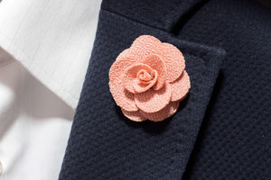 Peach Flower Lapel - Suit Lab
