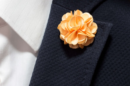 Chrysanthemum Lapel Pin - Race Day Yellow