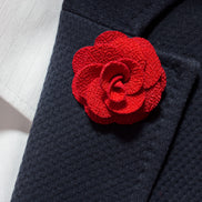 Petal Lapel Pin - Red