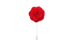 Red Flower Lapel