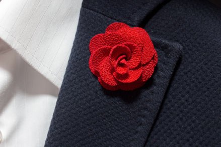 Petal Lapel Pin - Red