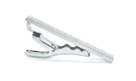 Mini Silver with Pattern Tie Clip
