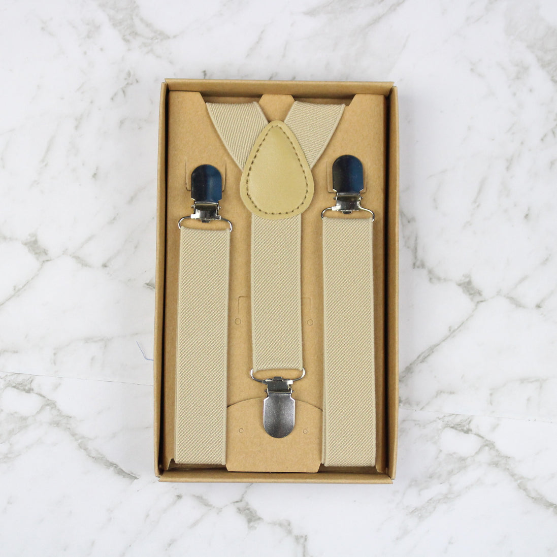 Boys' Suspenders/Bracers - Beige