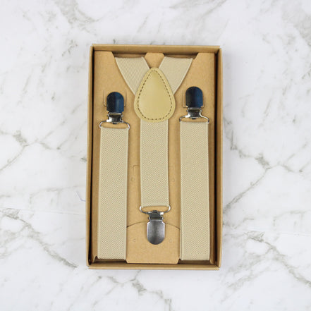 Boys' Suspenders/Bracers - Beige