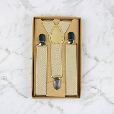 Boys' Suspenders/Bracers - Beige