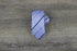 Light Blue with Navy Stripes Skinny Tie - Suit Lab