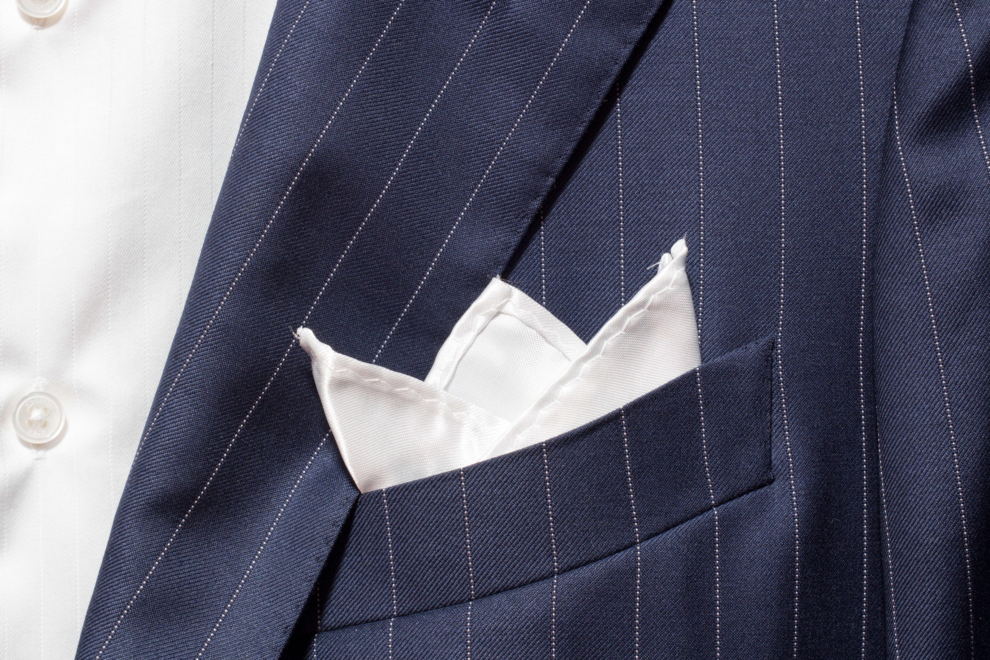 Pocket Square - White - Suit Lab