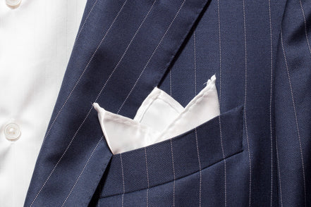 Pocket Square - White - Suit Lab