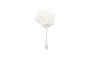 White Flower Lapel